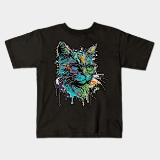 Astronaut Cat Space Cat Galaxy Kitten Kids T-Shirt